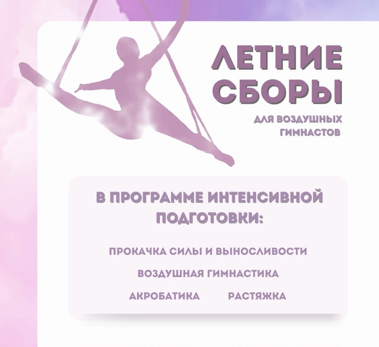 Лагерь воздушной гимнастики "На высоте", 4 смена