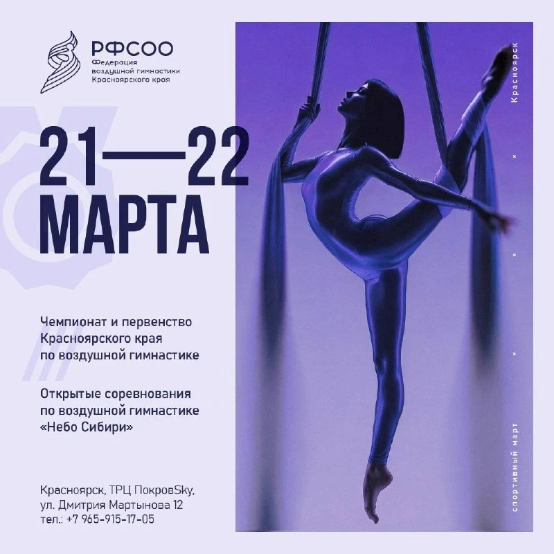 Чемпионат и Первенство Красноярского края; Открытые соревнования по воздушной гимнастике "Небо Сибири"